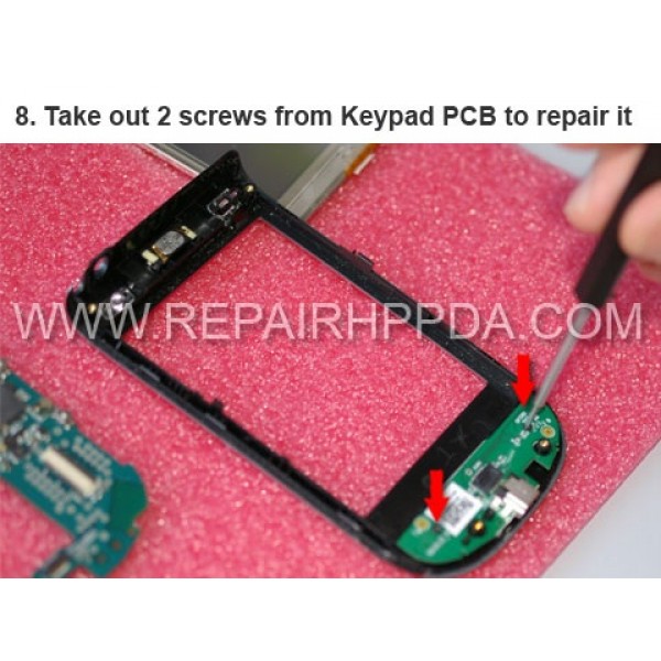 8 Take out 2 screws from Keypad PCB to repair it