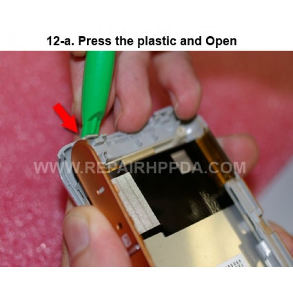12a Press the plastic and Open